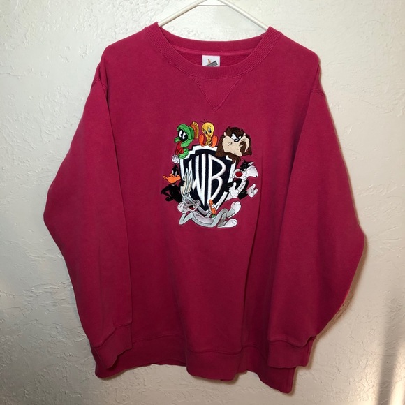 Tops - Vintage Looney Tunes Warner Brother Crewneck Large